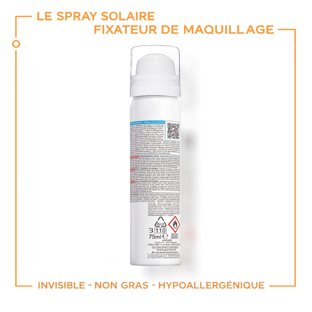 AMBRE SOLAIRE SUPER UV OVER-MAKEUP SPRAY SPF50+ - Protection solaire