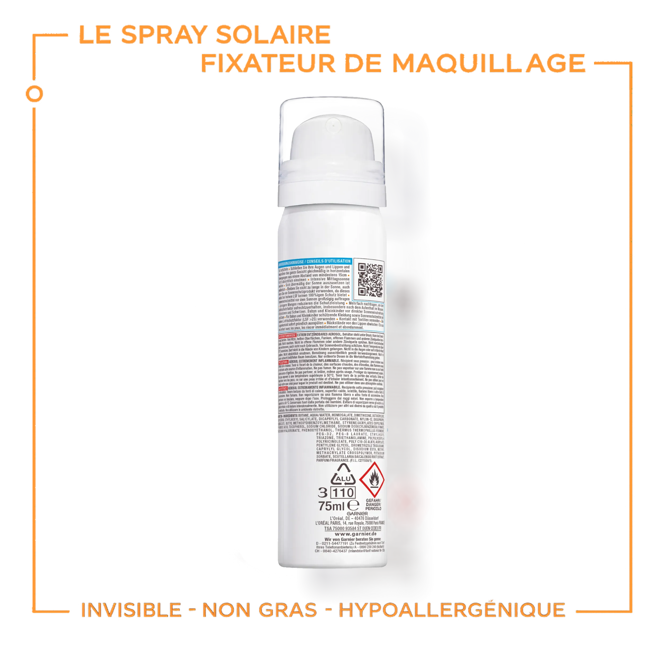 AMBRE SOLAIRE SUPER UV OVER-MAKEUP SPRAY SPF50+ - Protection solaire