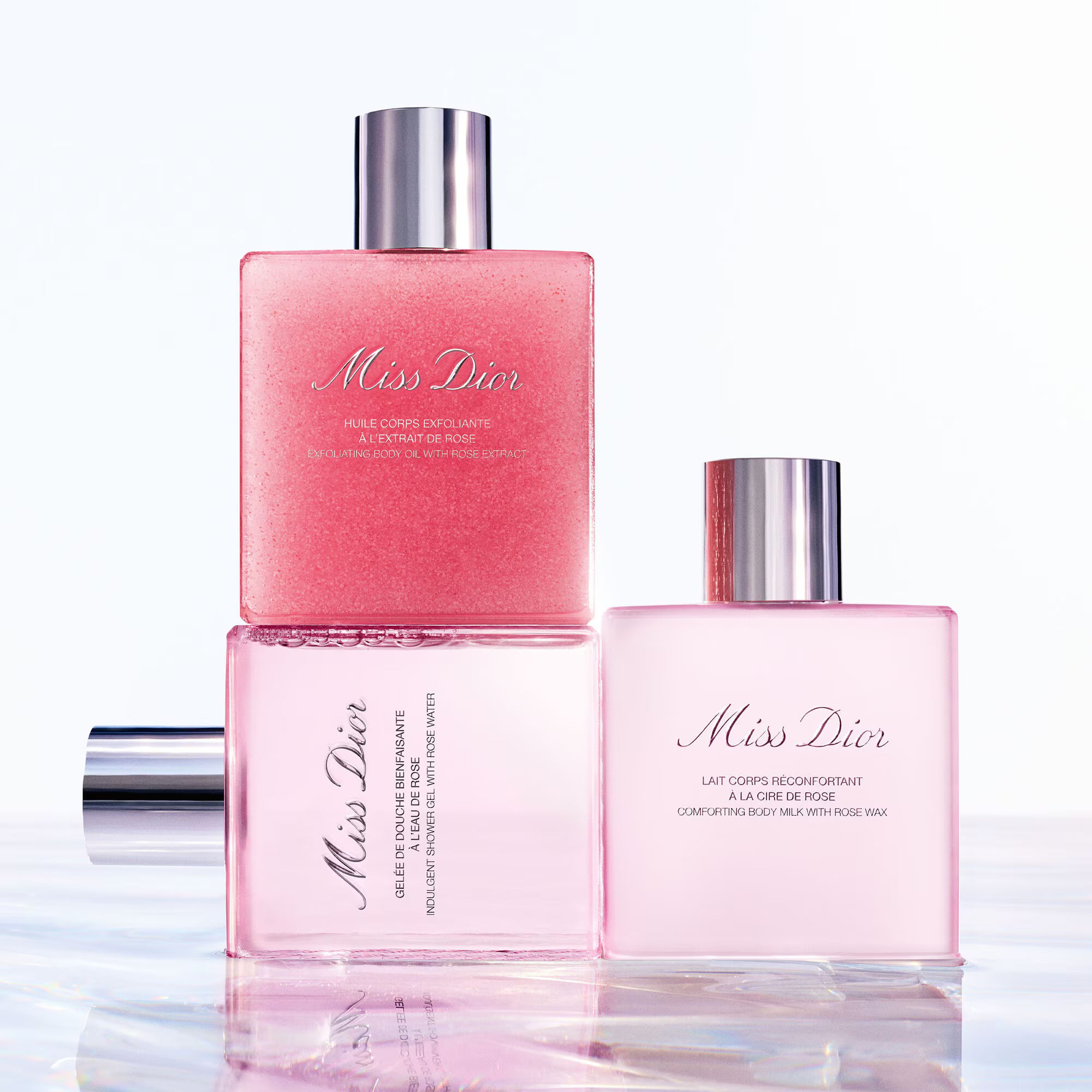 MISS DIOR Huile corps exfoliante à l'extrait de rose