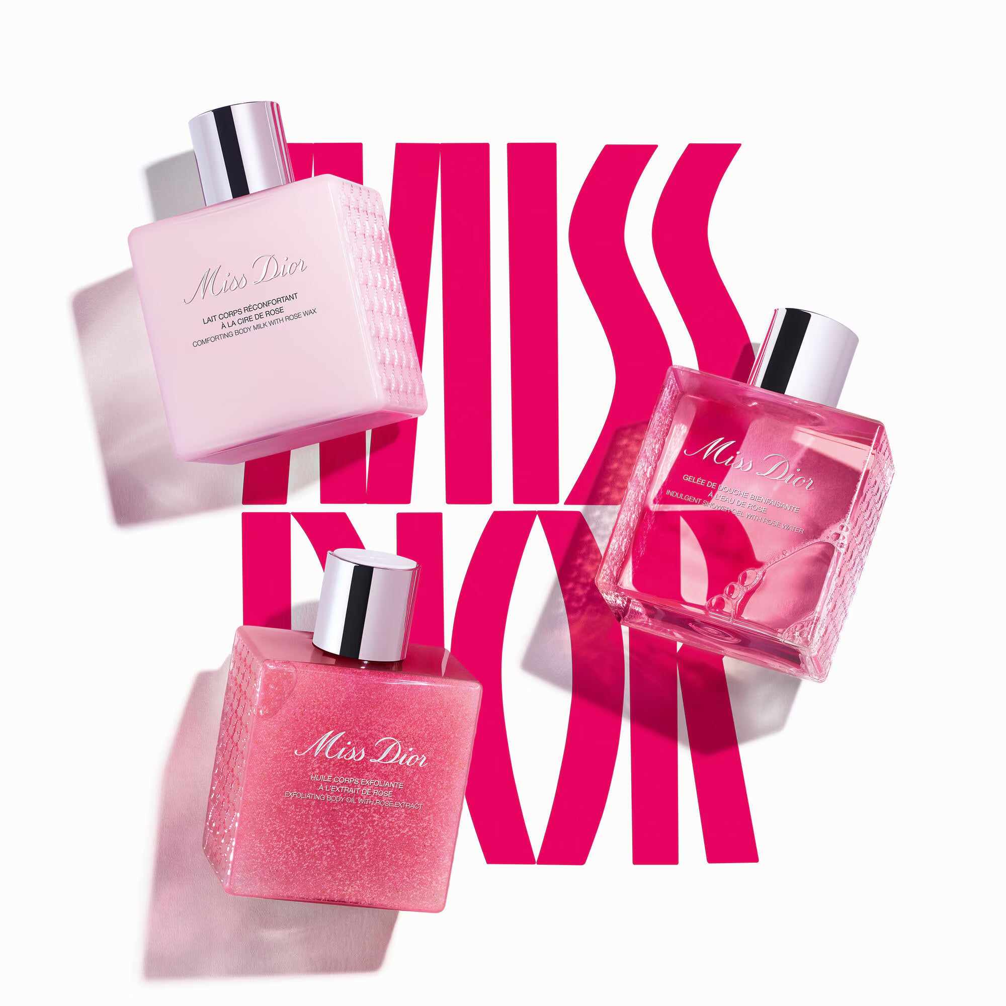 MISS DIOR Huile corps exfoliante à l'extrait de rose